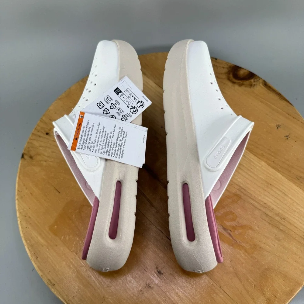 Crocs Inmotion Clog Mens Size 10 Shoes White Pink Beige Slip On Sandal LiteRide